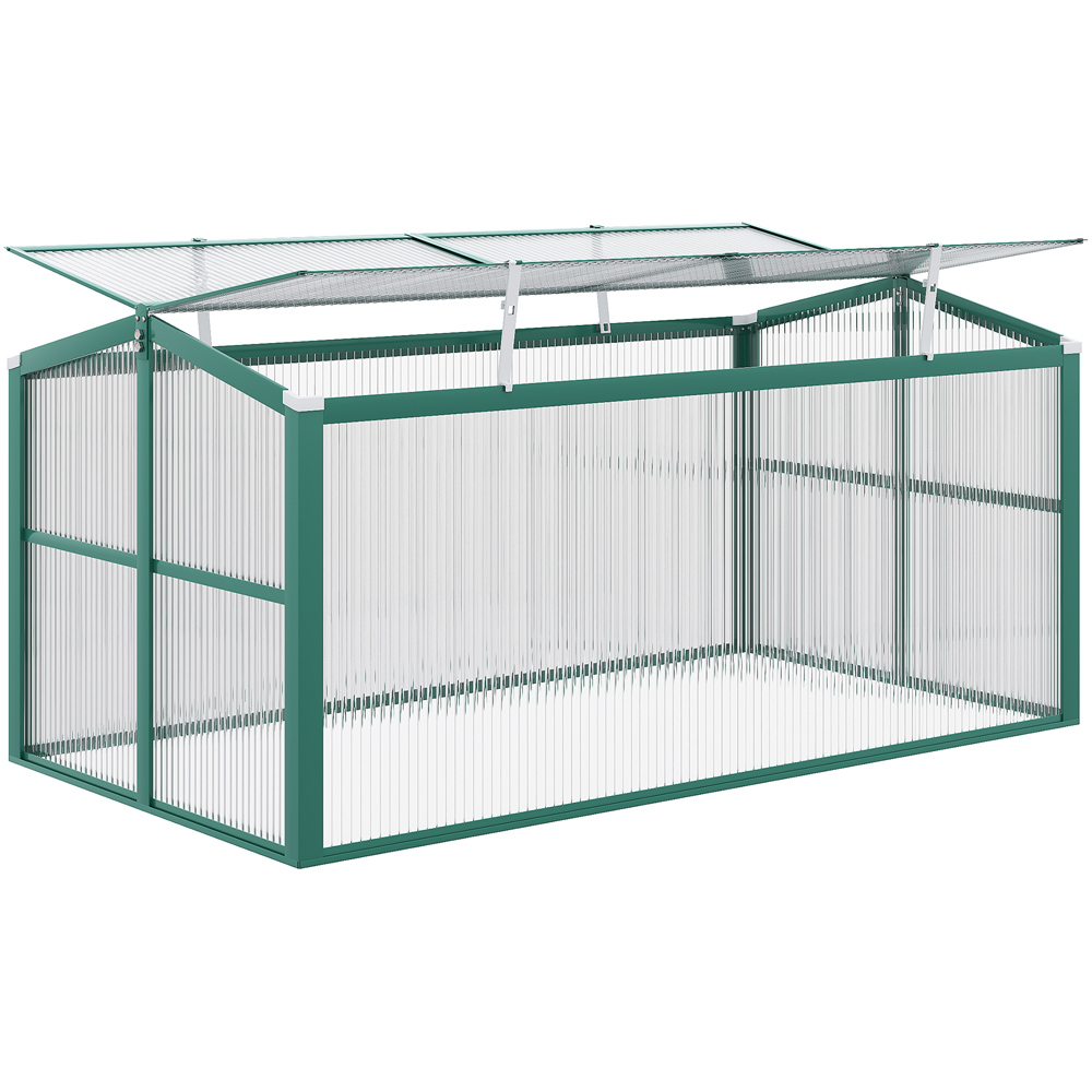 Outsunny Clear Polycarbonate 4.2 x 2.2ft Greenhouse Image 1