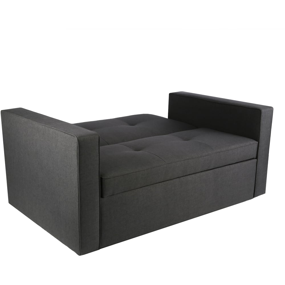 Troy Grey 2 Seater Pull Out Sofa Bed Image 3