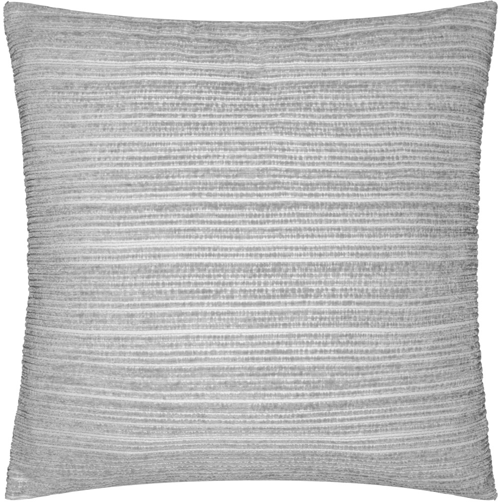 Paoletti Jupiter Silver Chenille Jacquard Cushion 50 x 50cm Image 1