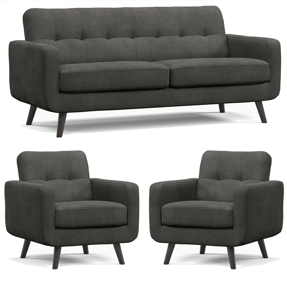 Kendal 5 Seater Graphite Oslo Sofa Suite Image 2