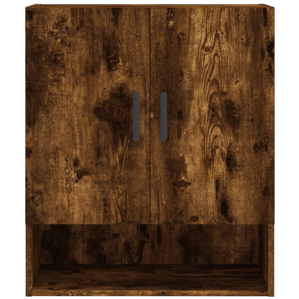 vidaXL 2 Door Single Shelf Smoked Oak Wall Mounted Cabinet Image 5