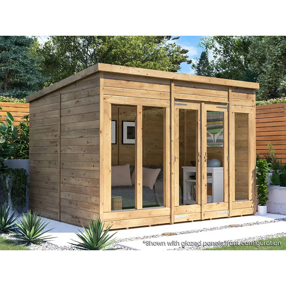 Dunster House RagePanda 10 x 8ft Modular Brown Superfelt Pent Summerhouse Image 3