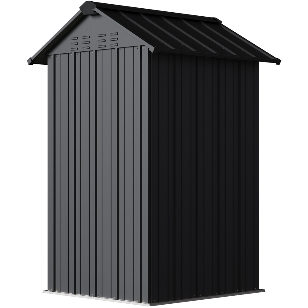 Living and Home 4 x 4ft Metal Lockable Apex Garden Storage Shed Image 4