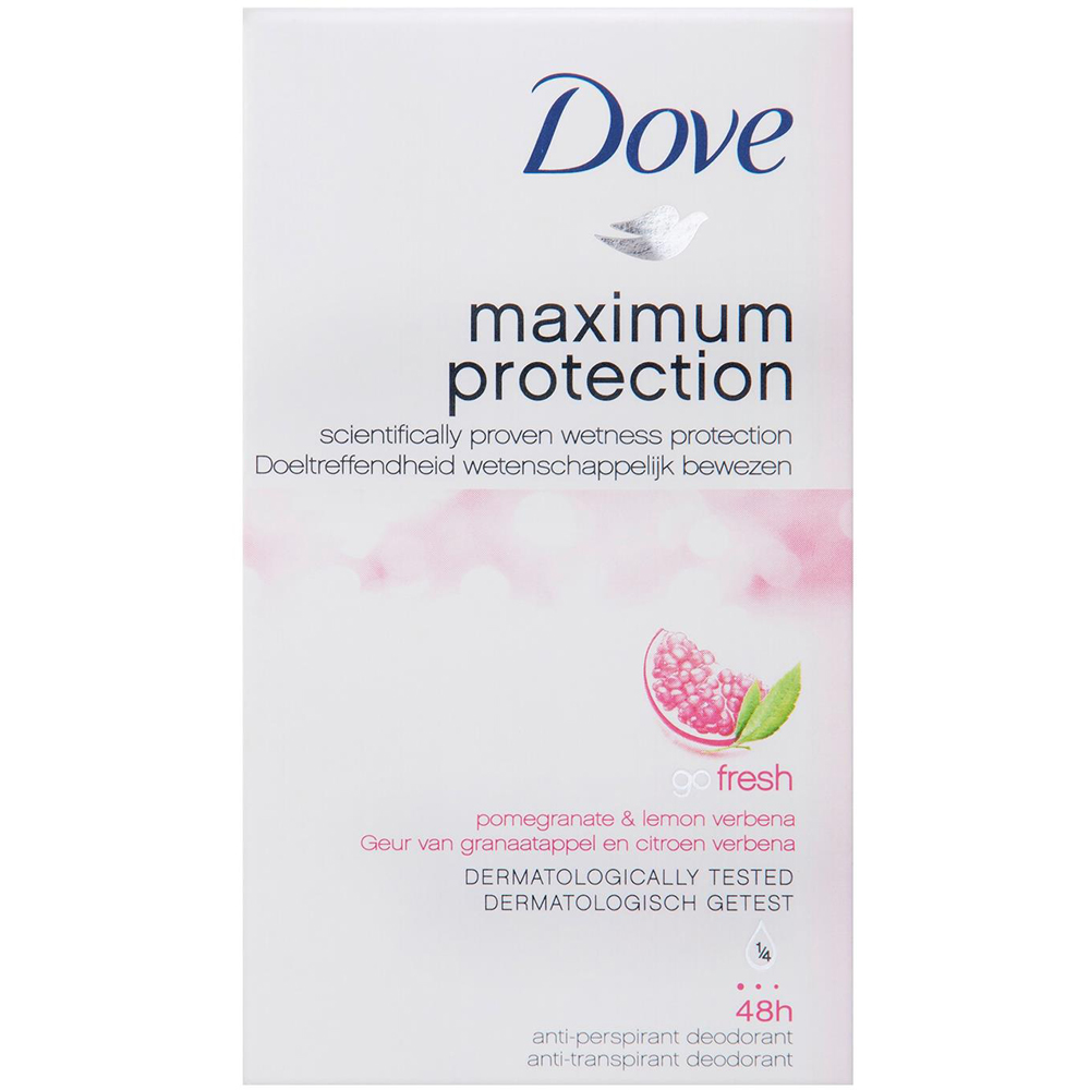 Dove Maximum Protection Pomegranate and Lemon Verbena Anti-Perspirant Deodorant Cream 45ml 3 Pack Image 3