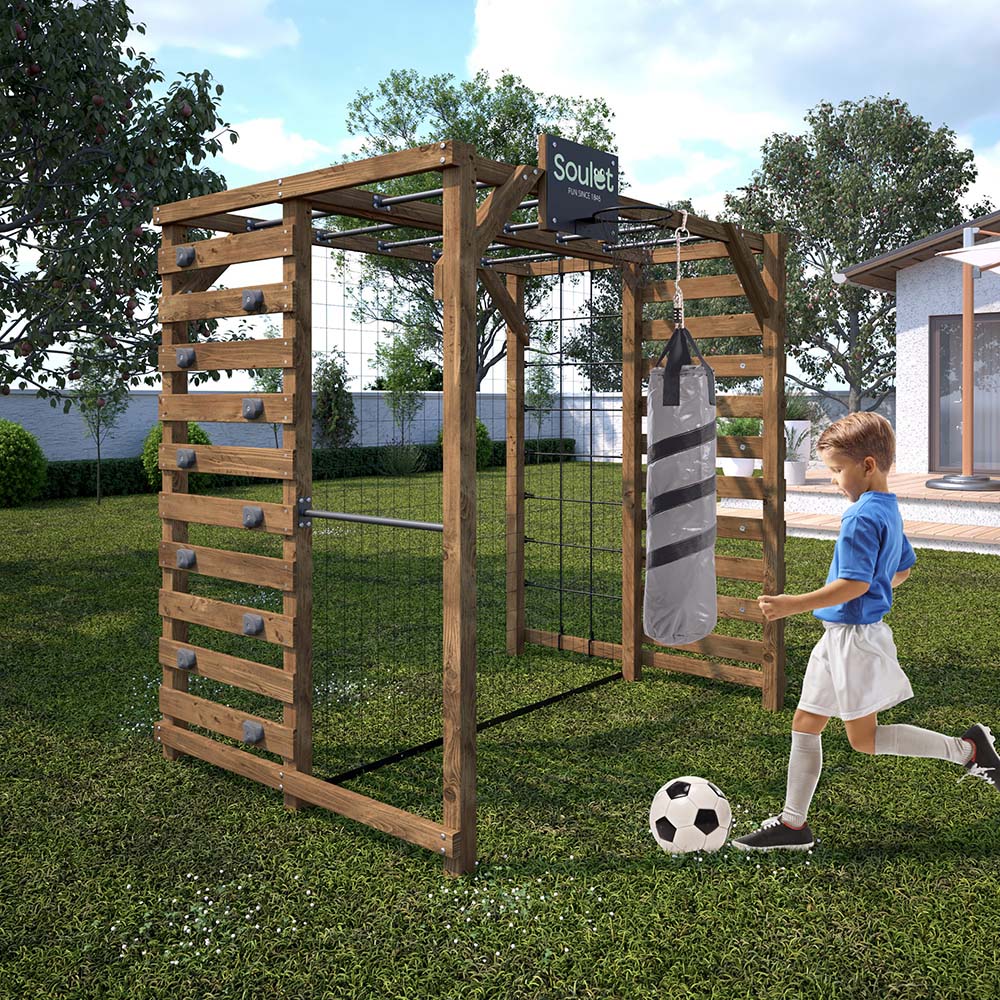 Soulet Odin Kids Wooden Climbing Football and Boxing Centre Image 5