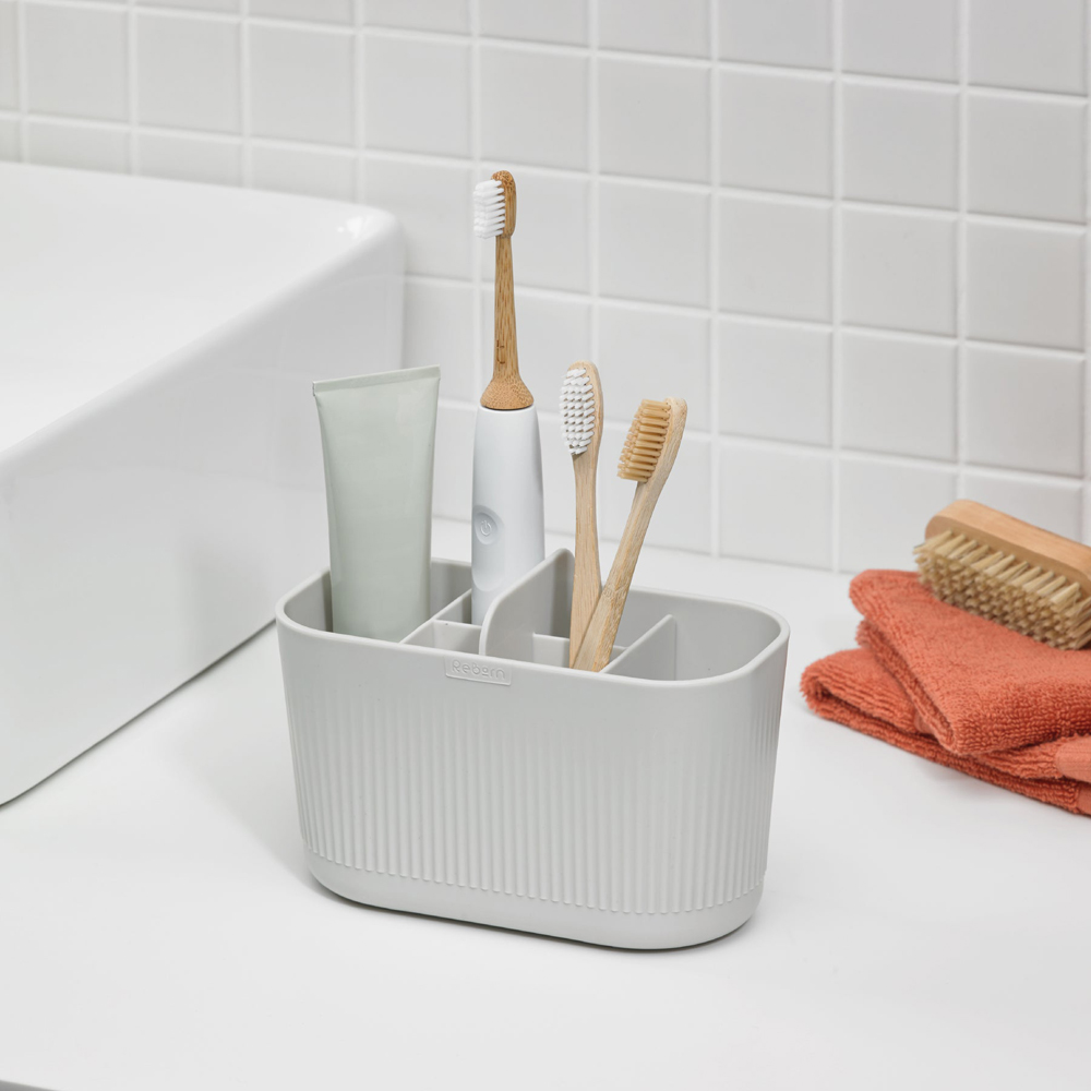 ReBorn Stone Effect Large Recycled Plastic Bathroom Caddy Image 2