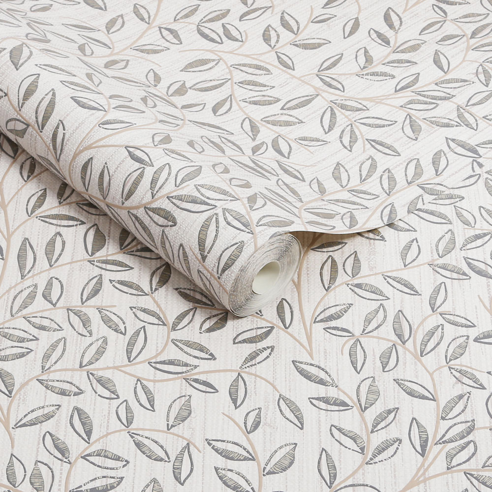 Superfresco Willow Leaf Mocha Wallpaper Image 2