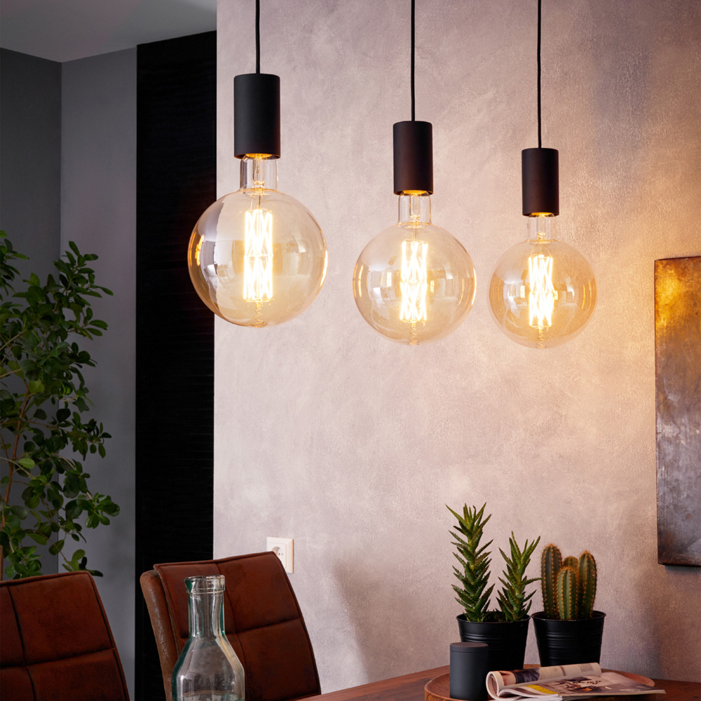 EGLO Pozueta Black Linear Pendant Light Image 2