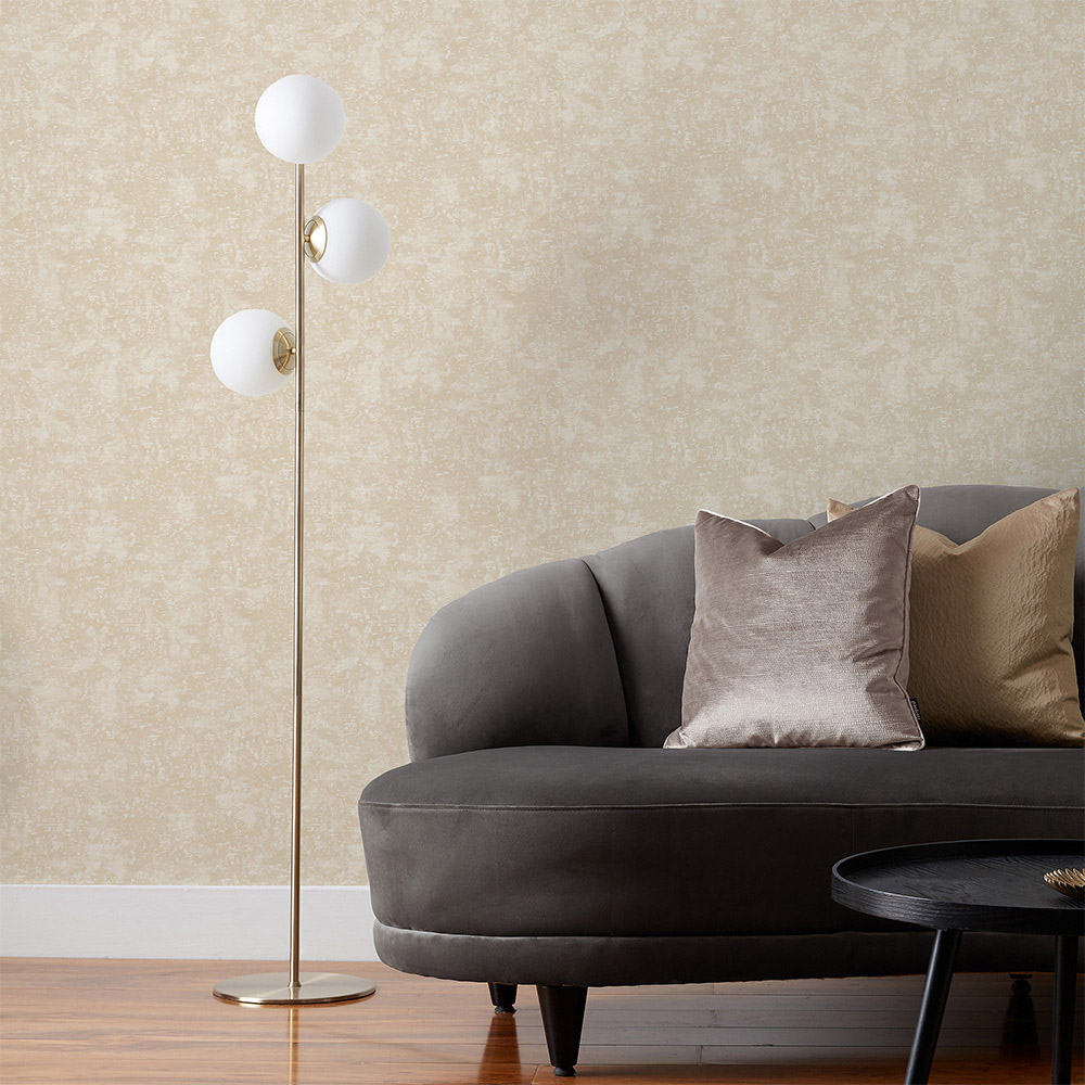 Paoletti Symphony Champagne Textured Vinyl Wallpaper Image 3