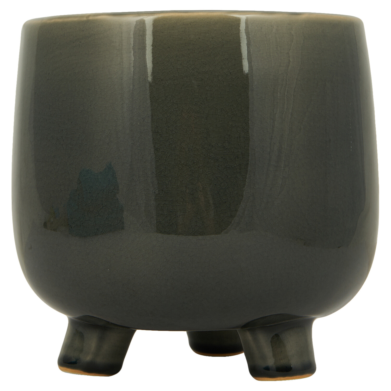 Reactive Glaze Footed Planter - Sage Image 9