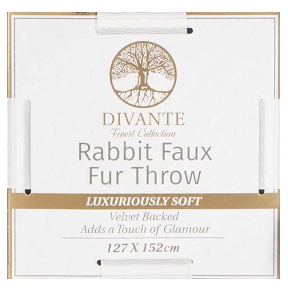 Divante Navy Rabbit Faux Fur Throw 127 x 152cm Image 8