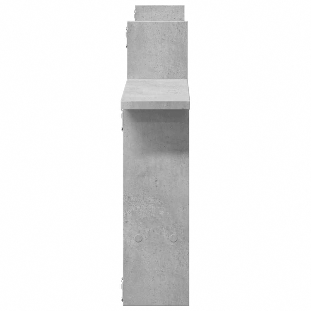 vidaXL 50 x 12 x 50cm Set of 2 Concrete Grey Wall Shelf Image 5