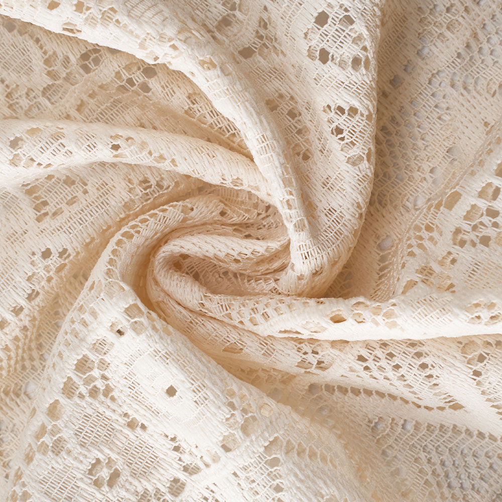 Living and Home 2-Piece Beige Lace Curtain Set 147 x 243.5cm Image 4