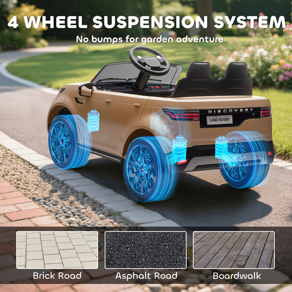 Tommy Toys Khaki Land Rover Discovery Licensed Kids Electric Car with Remote 12V Image 5
