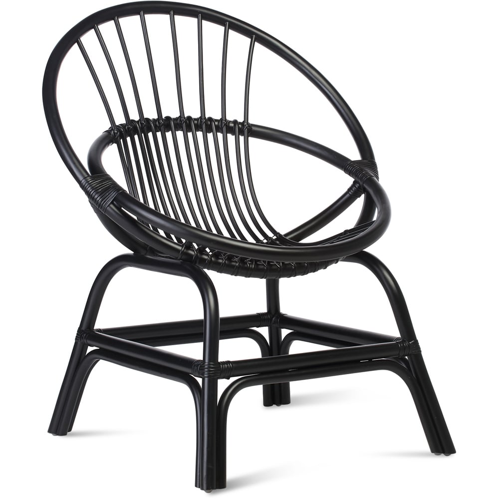 Desser Moon Black Rattan Chair Image 2