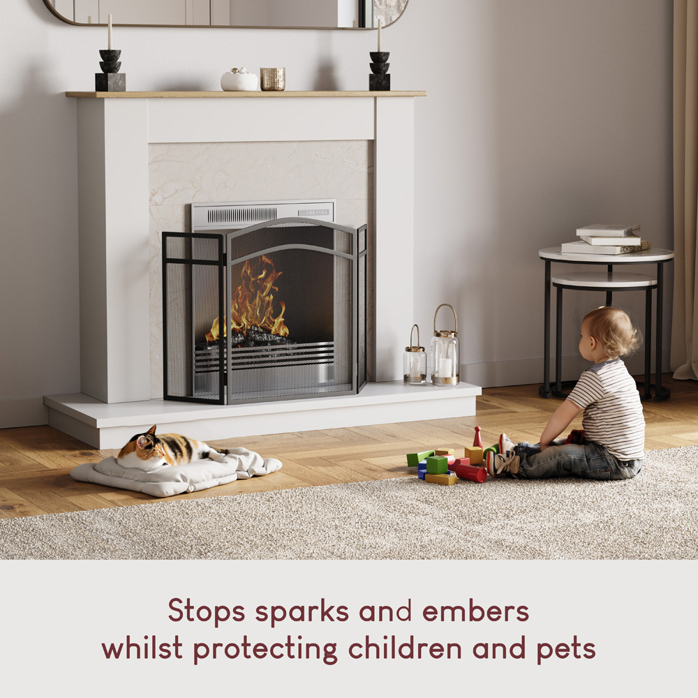Fire Vida Milton 3 Panel Fire Guard Image 2
