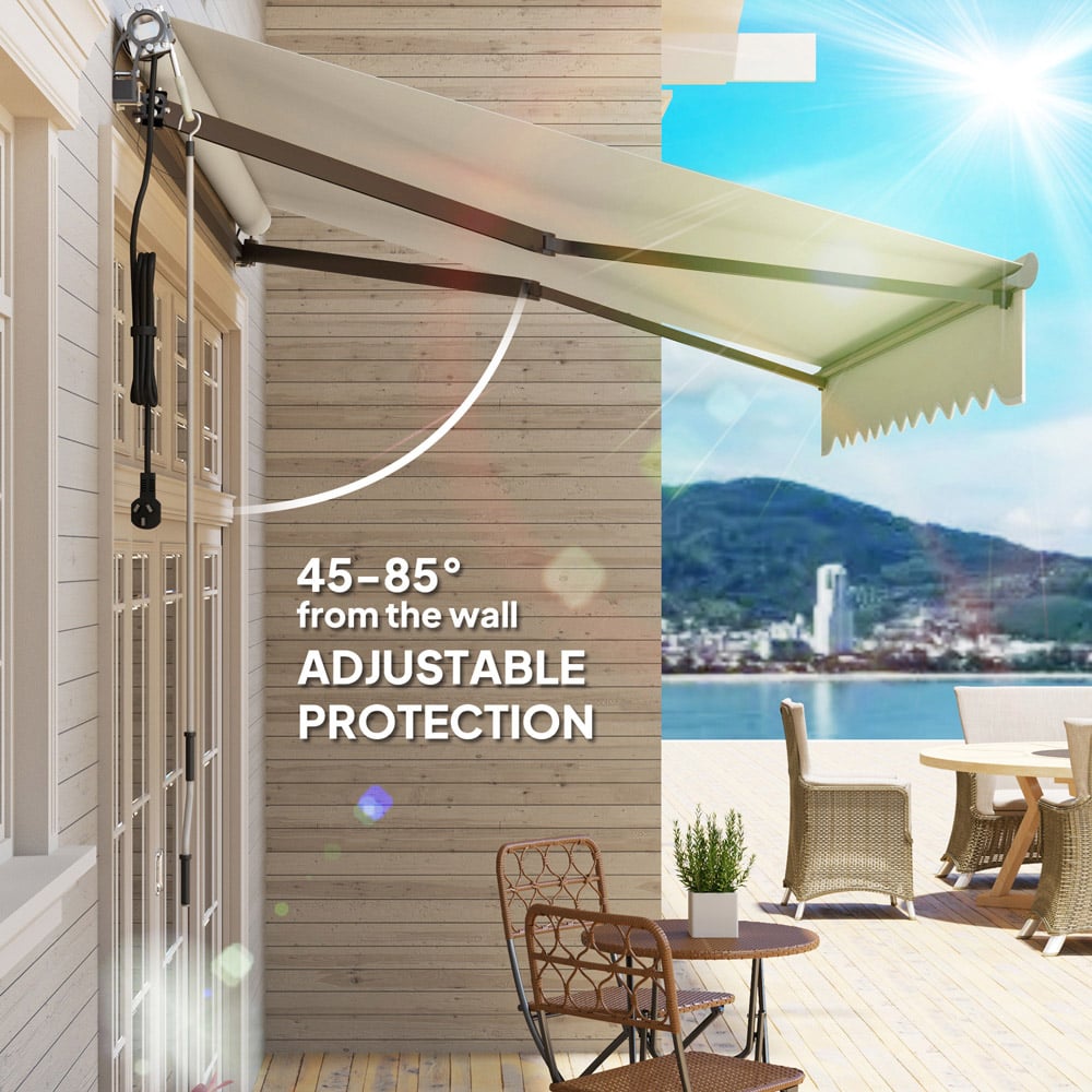 Outsunny 3.5 x 2.5m Beige Electric Retractable Awning Image 6