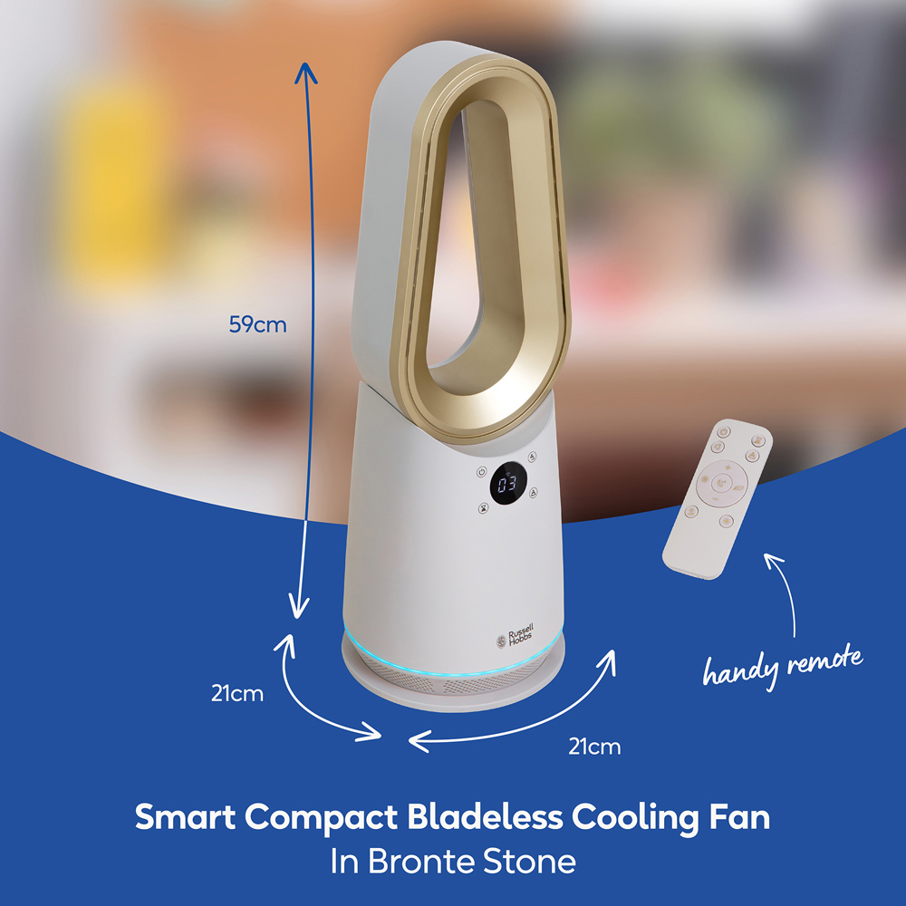 Russell Hobbs Bronte Stone Smart Oscillating Bladeless Cooling Fan with Remote Image 9
