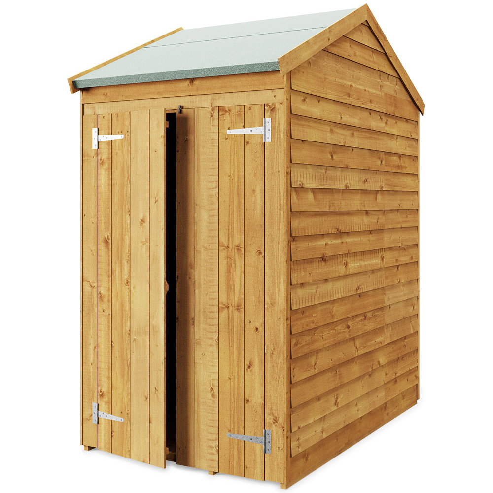 StoreMore 4 x 6ft Double Door Overlap Apex Shed Image 1