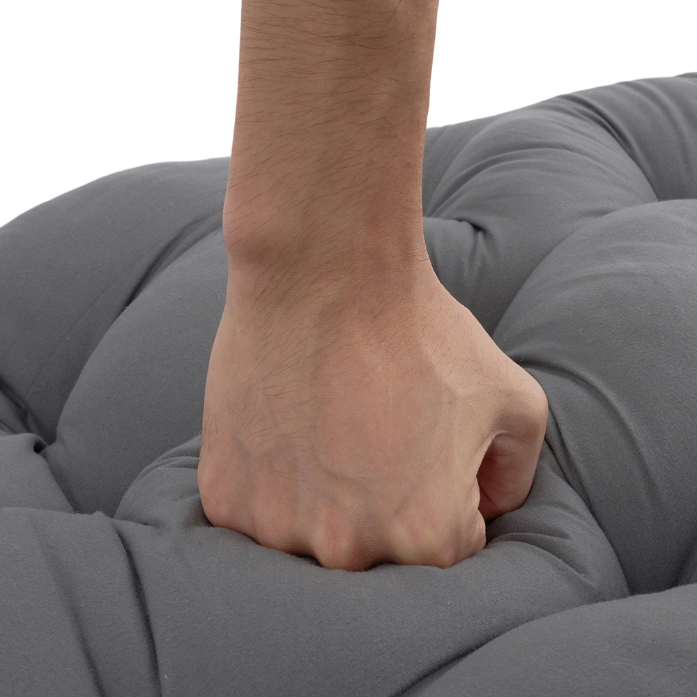 Living and Home Dark Grey Cloud Shaped Ruffle Soft Headboard Pillow 75 x 180cm Image 5