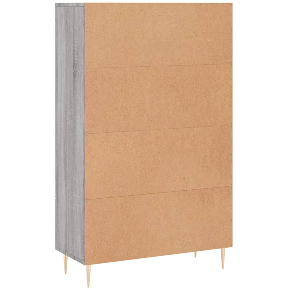 vidaXL 2 Door Single Drawer Grey Sonoma Highboard Image 8