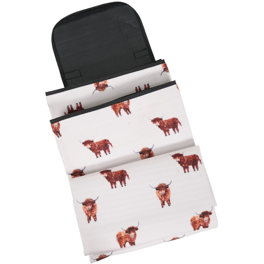 Highland Cow Picnic Blanket Cream Image 2