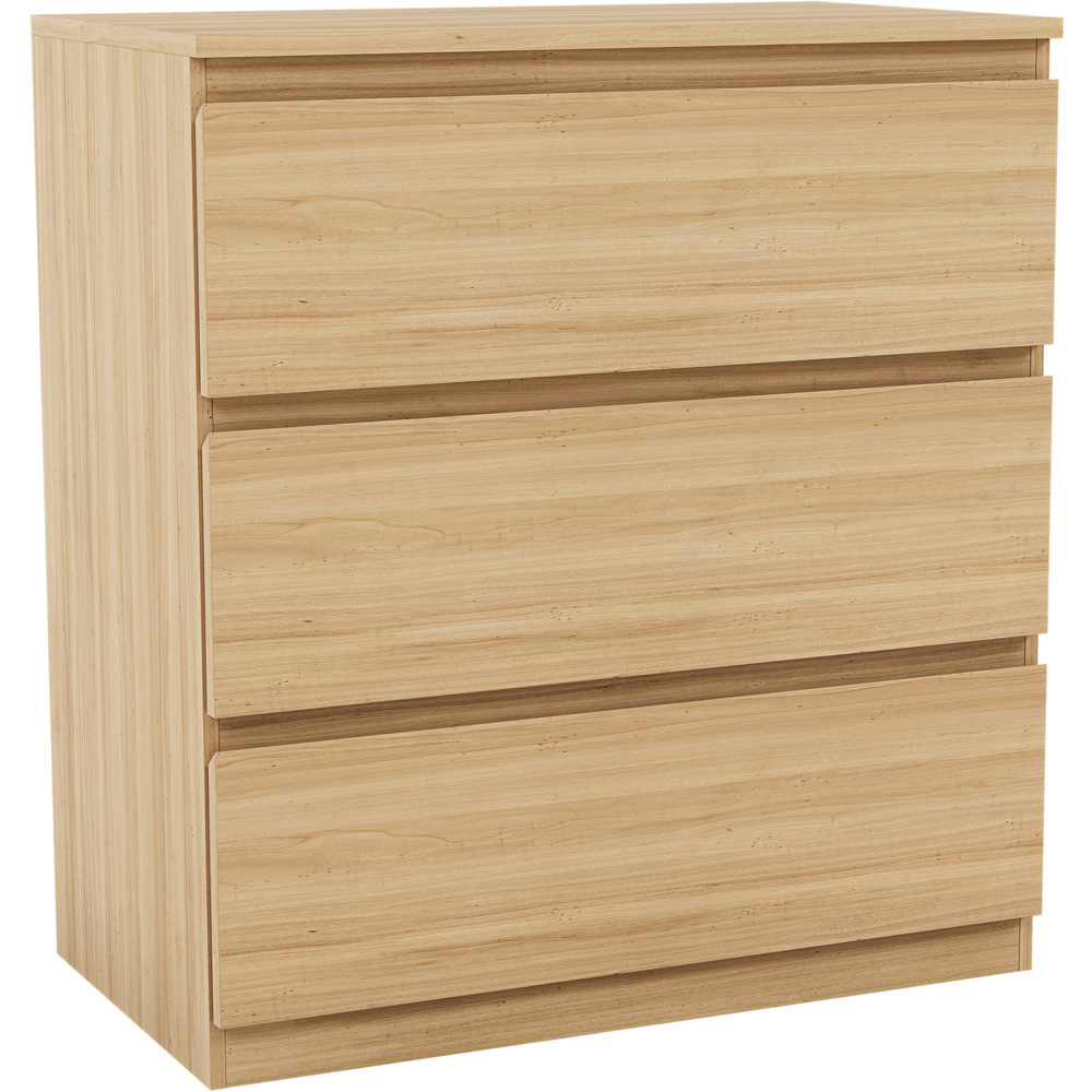 VIDA DESIGNS Denver 3 Drawer Pine Chest of Drawers Image 2