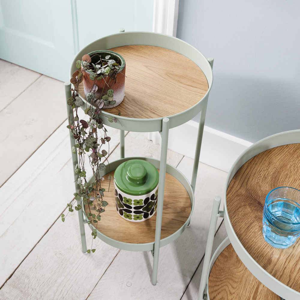 Noa and Nani Solna Single Shelf Green Small Side Table Image 4