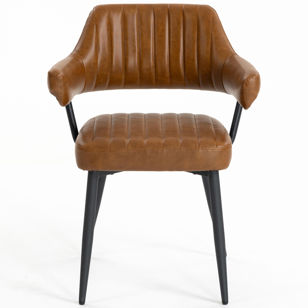 Portland Axton Tan Faux Leather Dining Chair Image 4