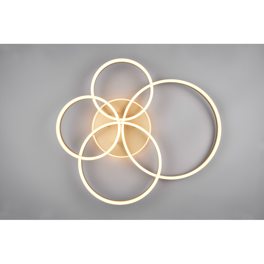 TRIO Drake Gold Integrated LED Ceiling Light Image 4
