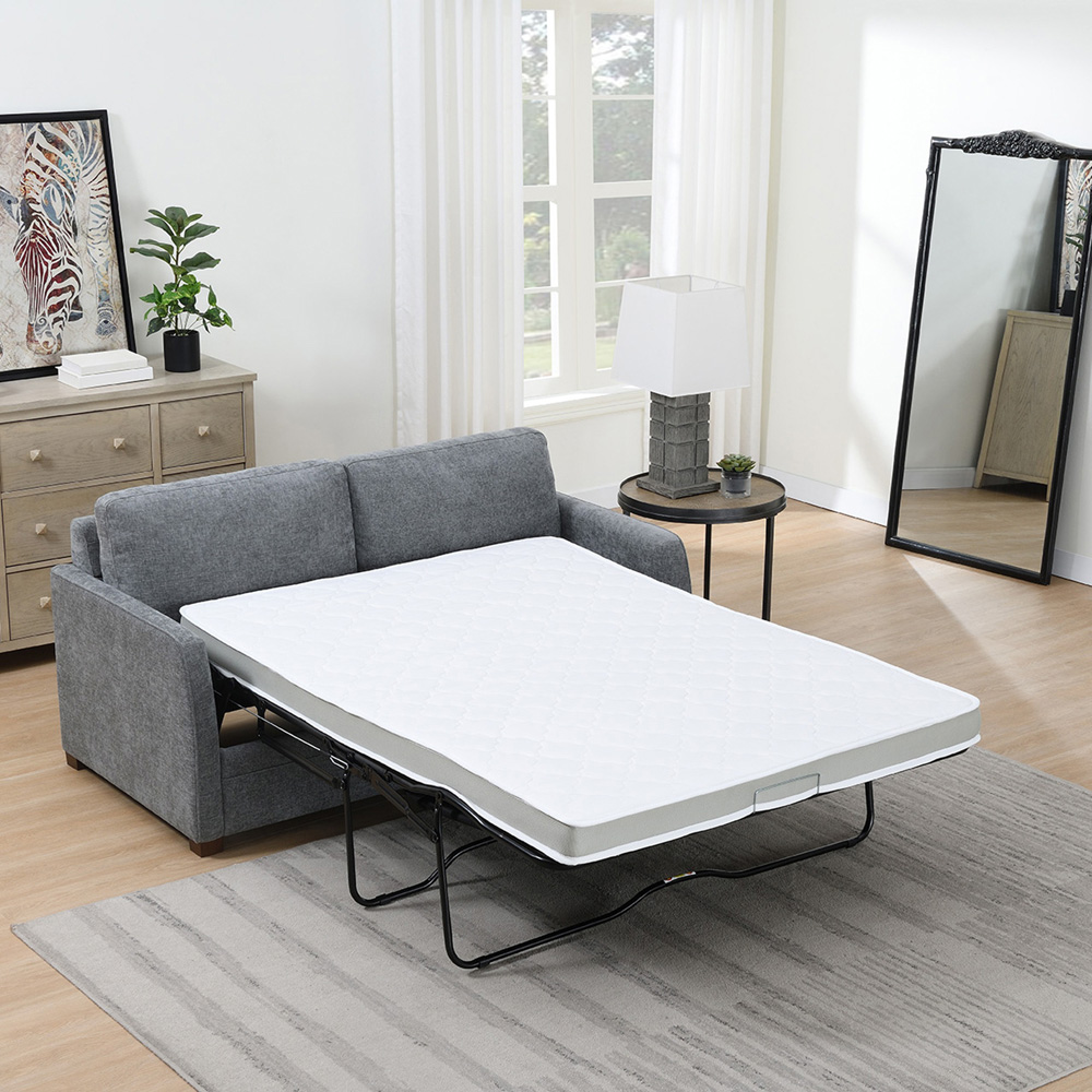 Canarsie 2 Seater Grey Full Foam Sofa Bed Image 4