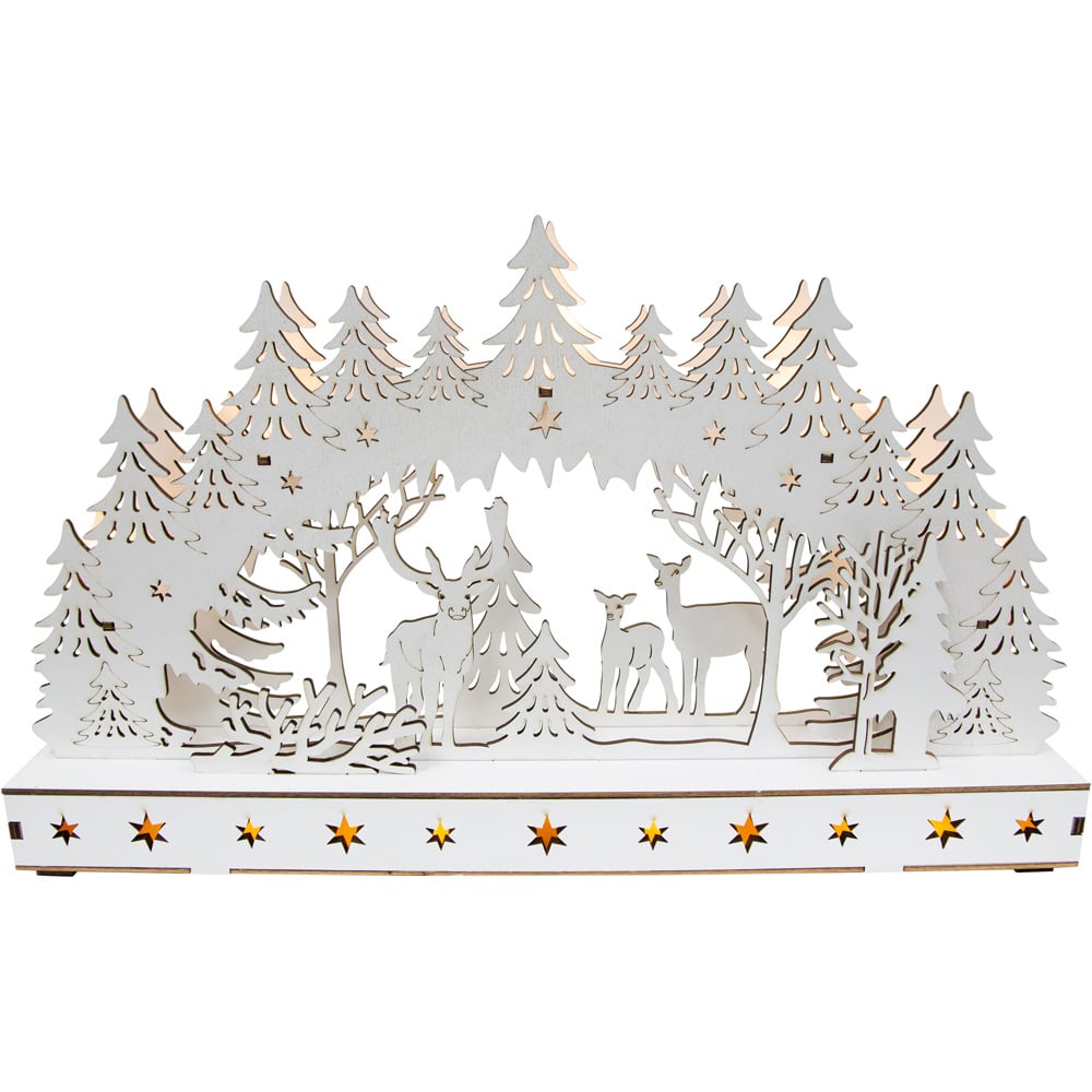 The Christmas Workshop LED Arch Winter Forest Bridge Decoration Image 1