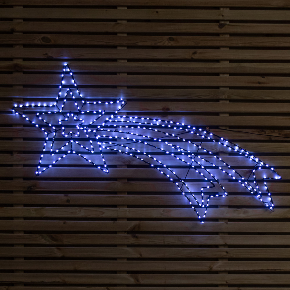 Samuel Alexander 373 Twinkling White LED Light-Up Shooting Star Christmas Decoration 49cm x 1.19m Image 1