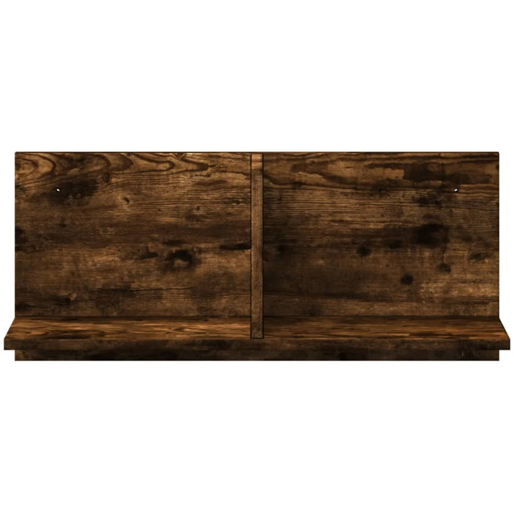 vidaXL 70 x 16.5 x 30cm Smoked Oak Wooden Wall Cabinet Image 3