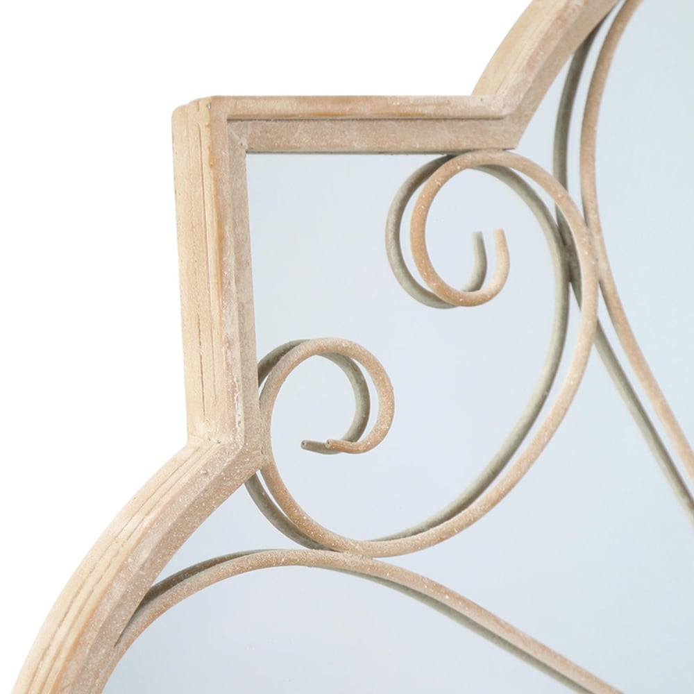 MirrorOutlet Cream Metal Rose Petal Shaped Window Garden Mirror 90 x 90cm Image 7