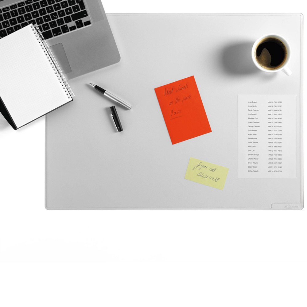 Durable Duraglas Clear Waterproof Non-Slip Desk Mat 65 x 50cm Image 5