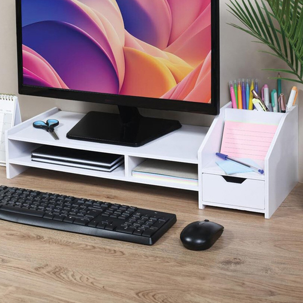 Flatpack Monitor Stand - White Image 1