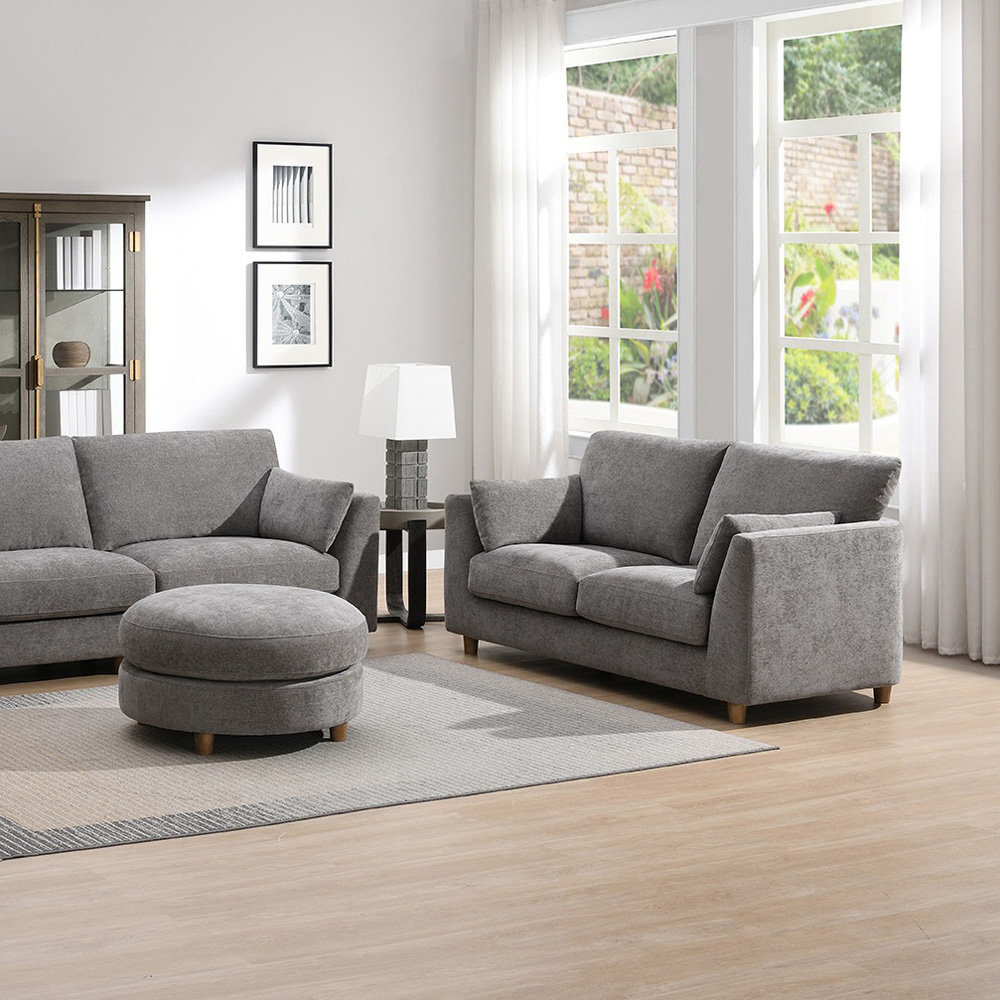 Bushwick 2 Seater Stone Sofa Image 3