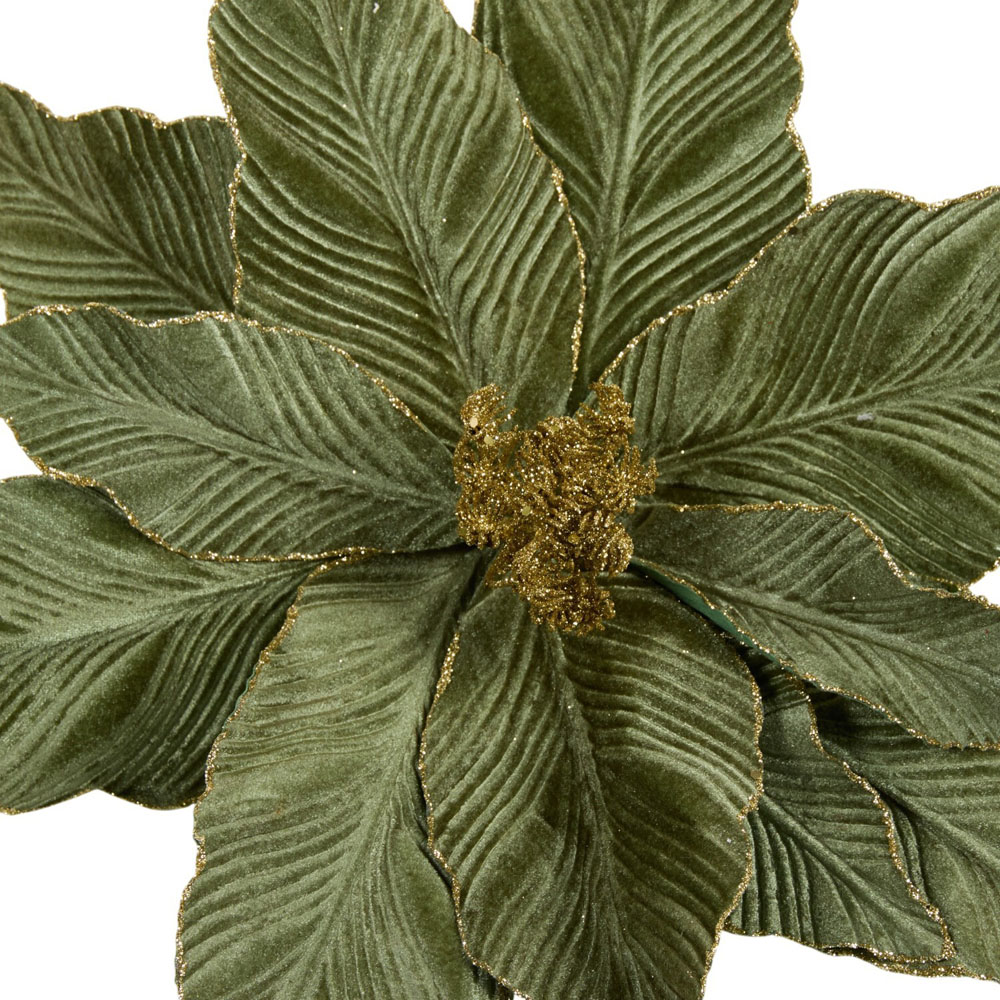 Large Poinsettia Clip Sage Image 2