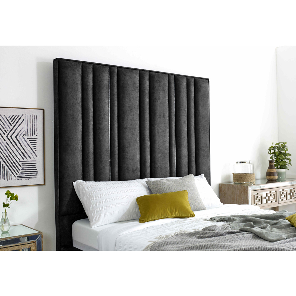 Eleganza Madrid Super King Size Granite Oakland Fabric Bed Frame Image 3