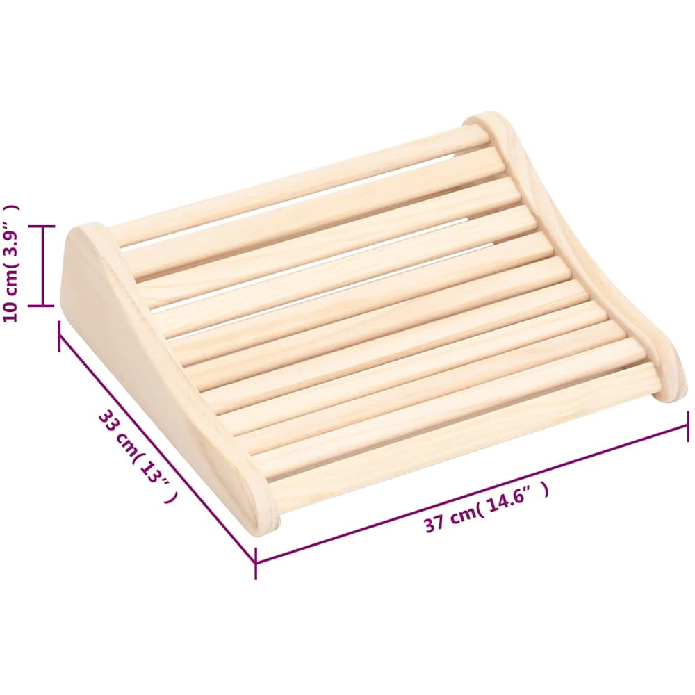 Walplus Solid Pine Wood Curved Sauna Headrest Image 6