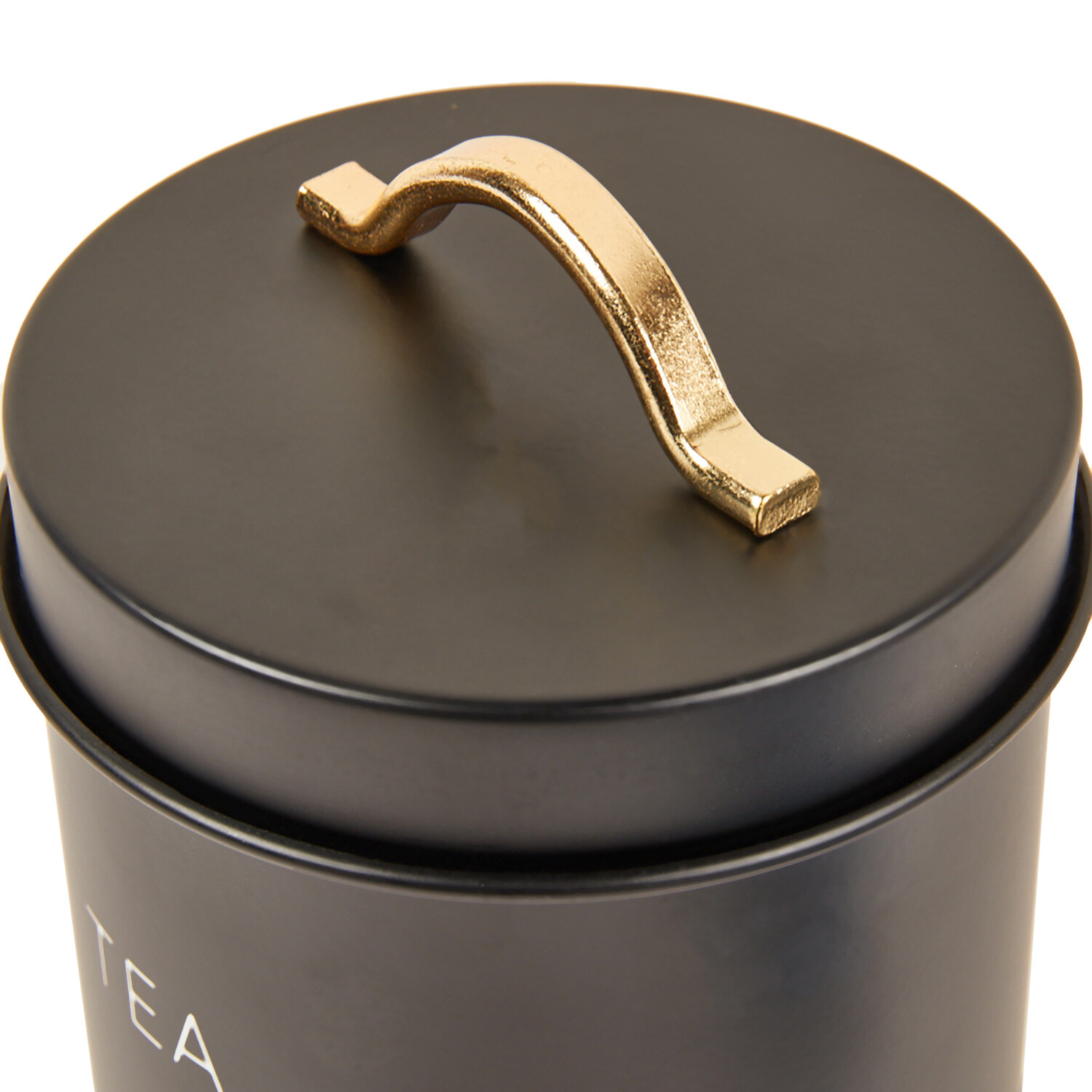 Ribbed Canister Bin - Black / Tea Image 5
