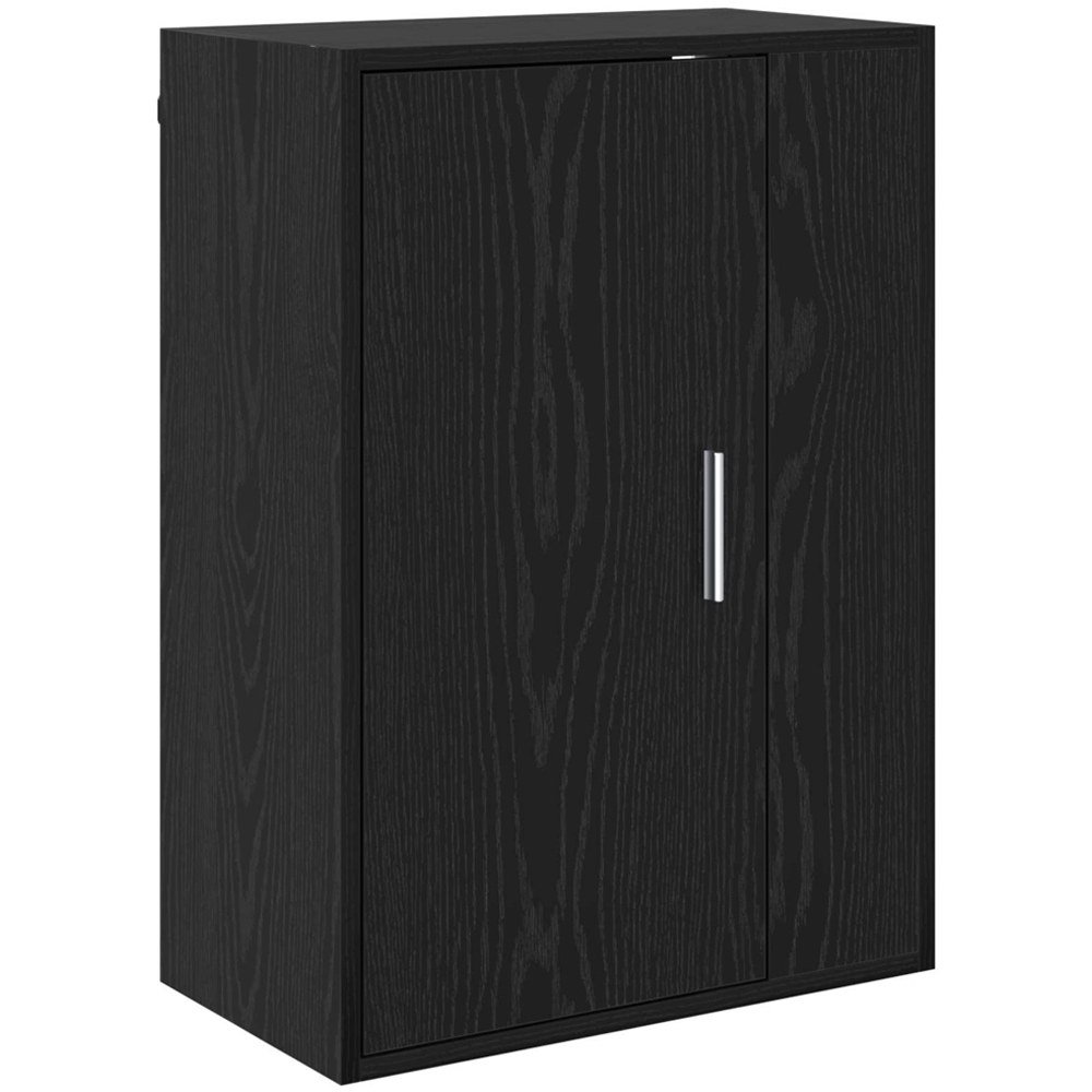 vidaXL Black Oak Wall Mounted 4 Piece TV Cabinet Set Image 7