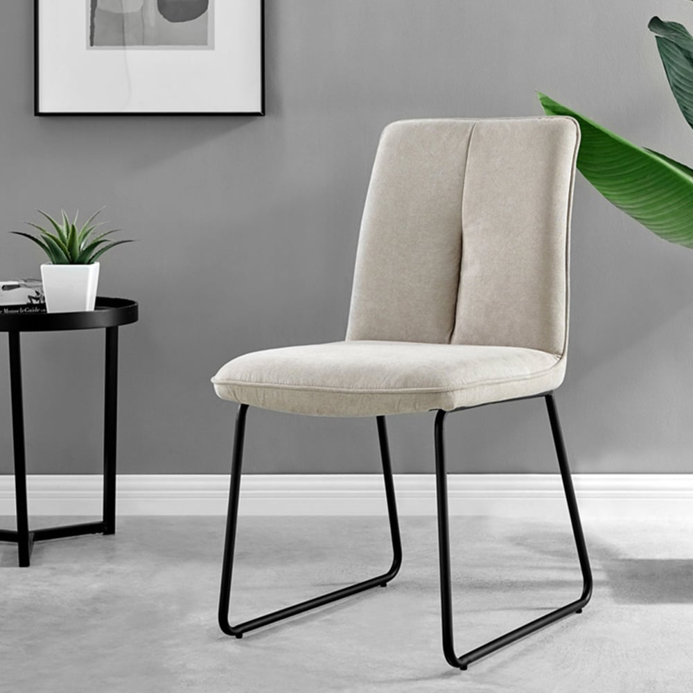 Furniturebox Tavolo Harley 6 Seater Glass Dining Set Taupe Image 4