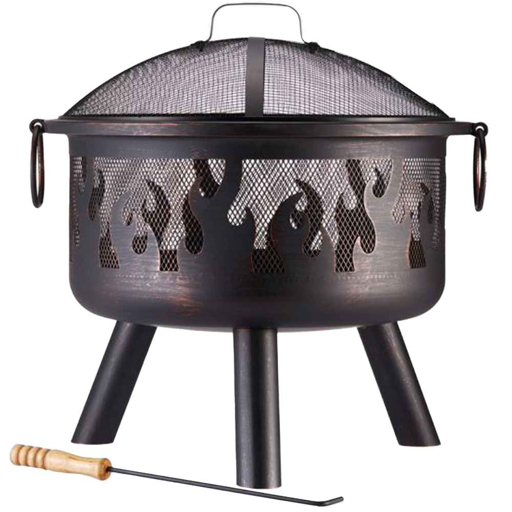 VonHaus Flame Design Round Fire Pit Image 1