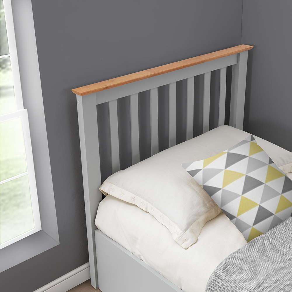 Francis Single Grey Wooden Ottoman Bed Image 3