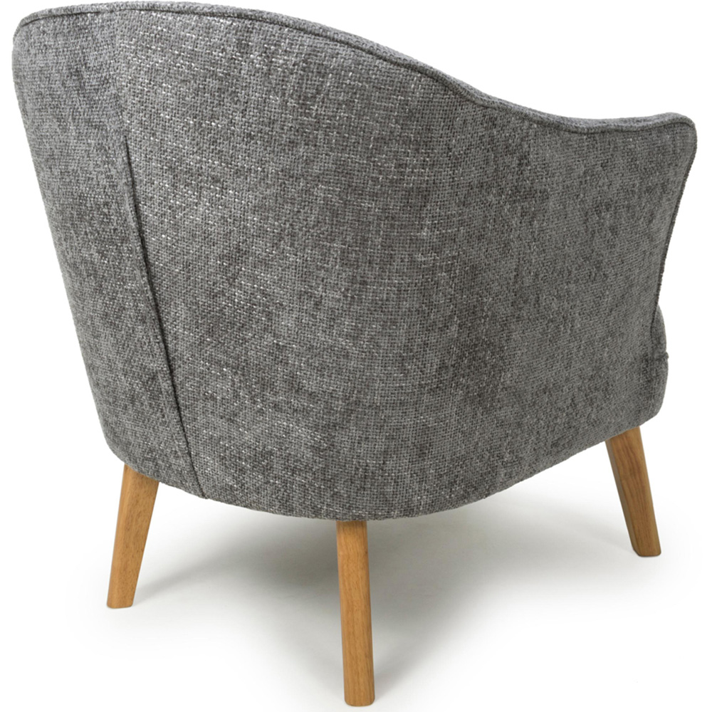 wilko Mallory Flax Effect Grey Armchair Image 3