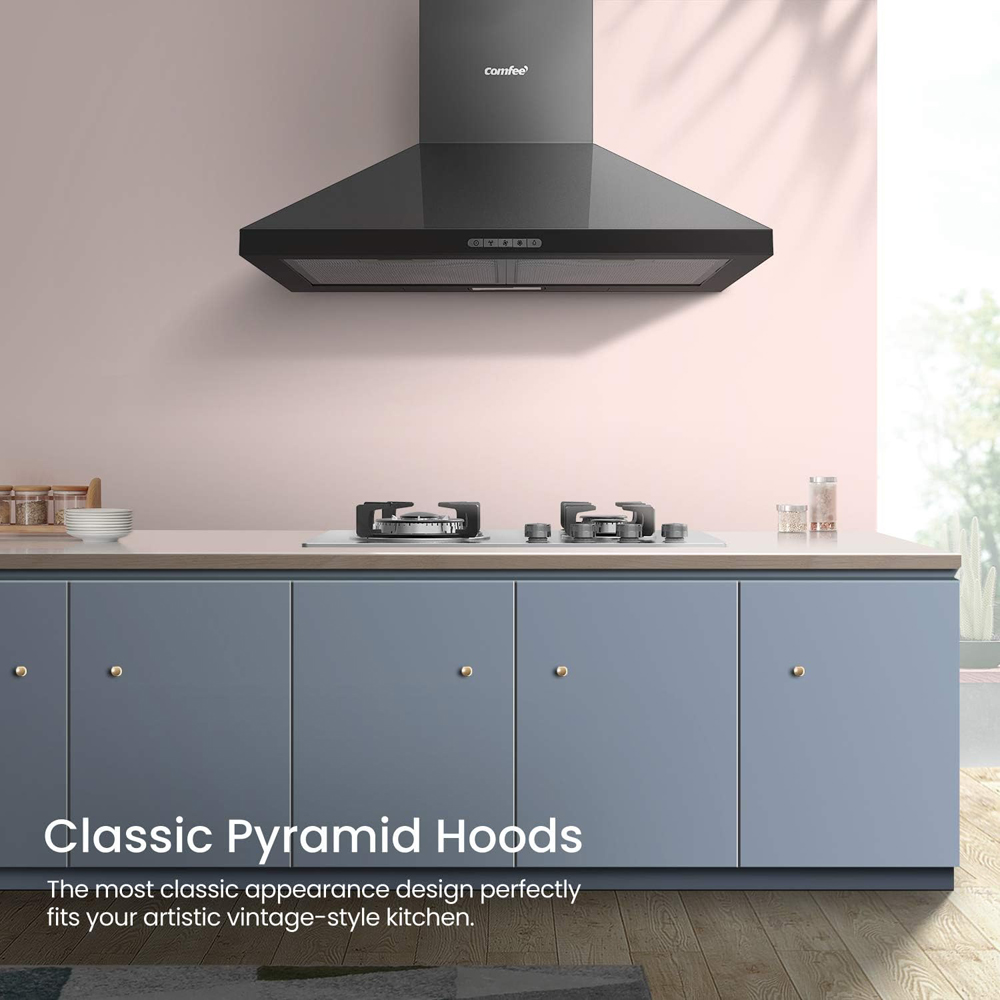 Comfee 60cm Wall Mounted Chimney Cooker Hood with LED Image 2