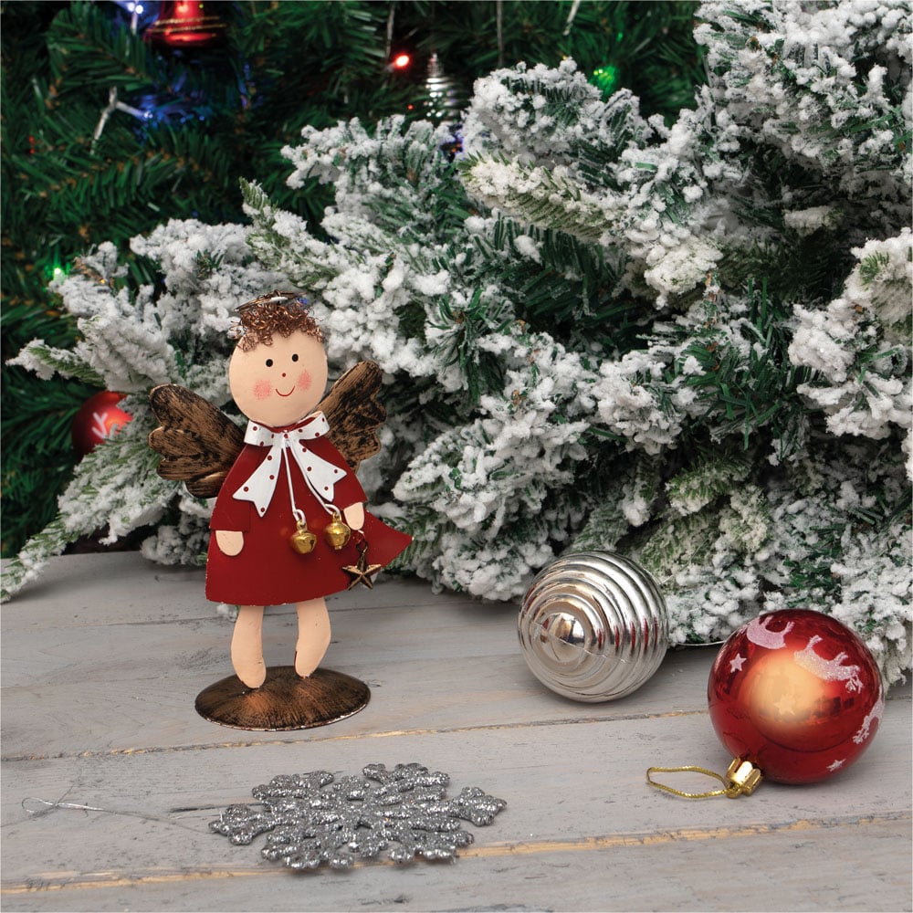 St Helens Red Coat Metal Angel Ornament Image 3