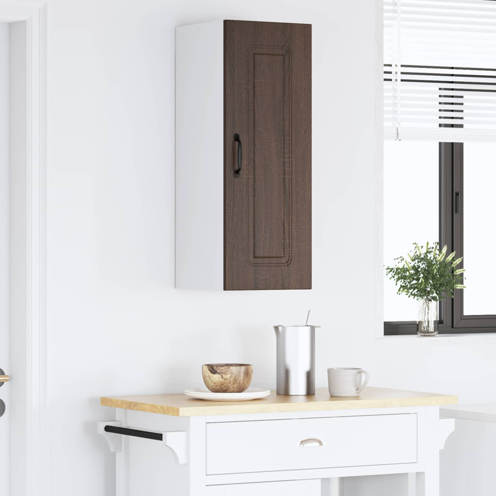vidaXL Kalmar Single Door Brown Oak Wall Kitchen Cabinet Image 9